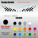 Tuning side skirt sticker decal for VW Golf