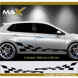 GTR side skirt sticker decal for VW POLO