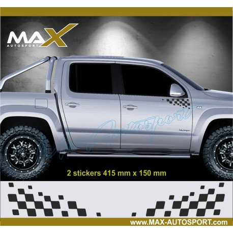 Sticker DAMIER RACING VW pour AMAROK