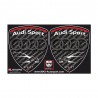 2 sticker decals Audi Sport RS Carbon look