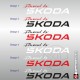2 sticker POWERED by SKODA