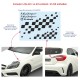Chequered flag sticker decal for bonnet and rear trunk Mercedes AM