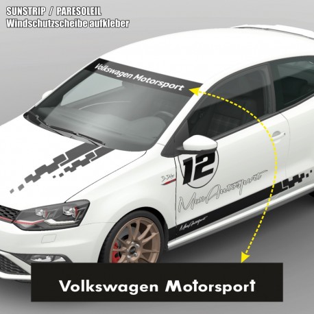 Windschutzscheibe aufkleber Volkswagen Motorsport