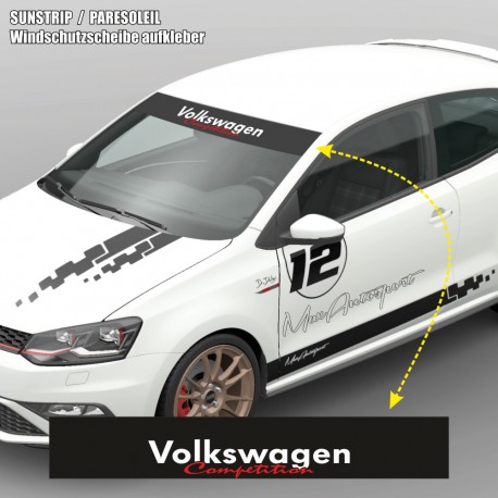 Pare soleil logo Volkswagen Competition