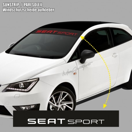Windshield decal lettering SEAT SPORT