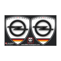 2 sticker decals OPEL MOTORSPORT White