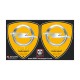 2 sticker decals OPEL MOTORSPORT Yellow