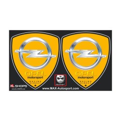 2 sticker decals OPEL MOTORSPORT Yellow