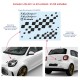Chequered flag sticker decal for bonnet and rear trunk SMART