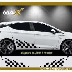 Tuning side skirt sticker decal for OPEL ASTRA