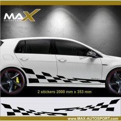 GTR side skirt sticker decal for VW Golf