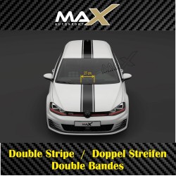 Triple stripe wide 27 cm sticker decal for Volkswagen golf VII