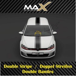 Triple stripe wide 27 cm sticker decal for Volkswagen golf VII