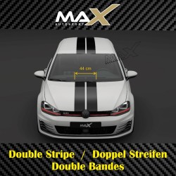 double stripe wide 44 cm sticker decal for Volkswagen Golf