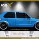 Sticker pack 14 logo decal for Volkswagen GOLF