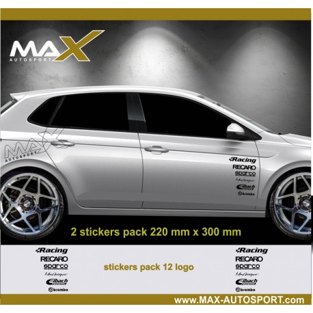 Sticker pack 14 logo decal for Volkswagen POLO