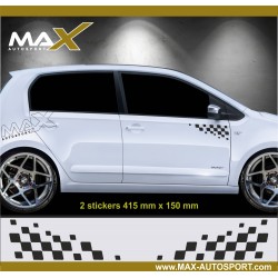 Sticker DAMIER RACING VW pour UP